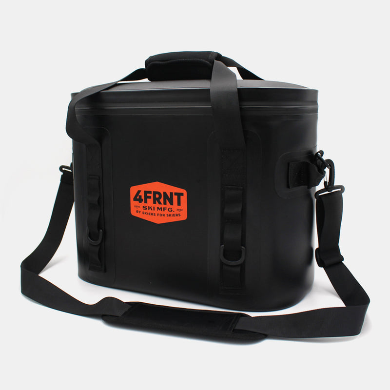 4frnt black and orange Cooler Bag