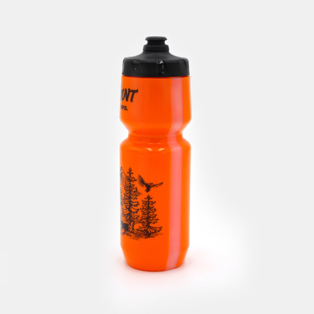 4frnt ski orange Bike Bottle angled view