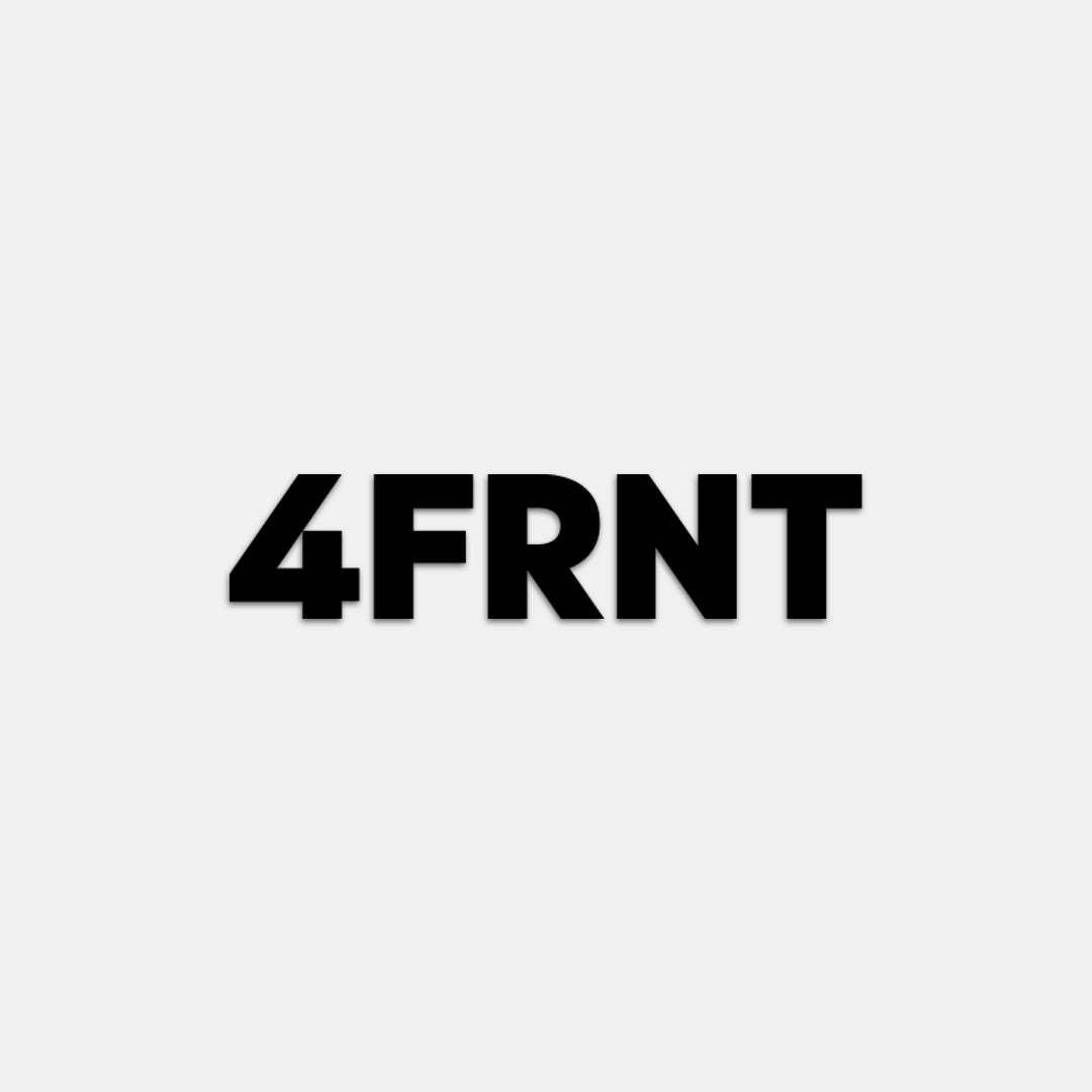 black 4FRNT Die Cut Sticker