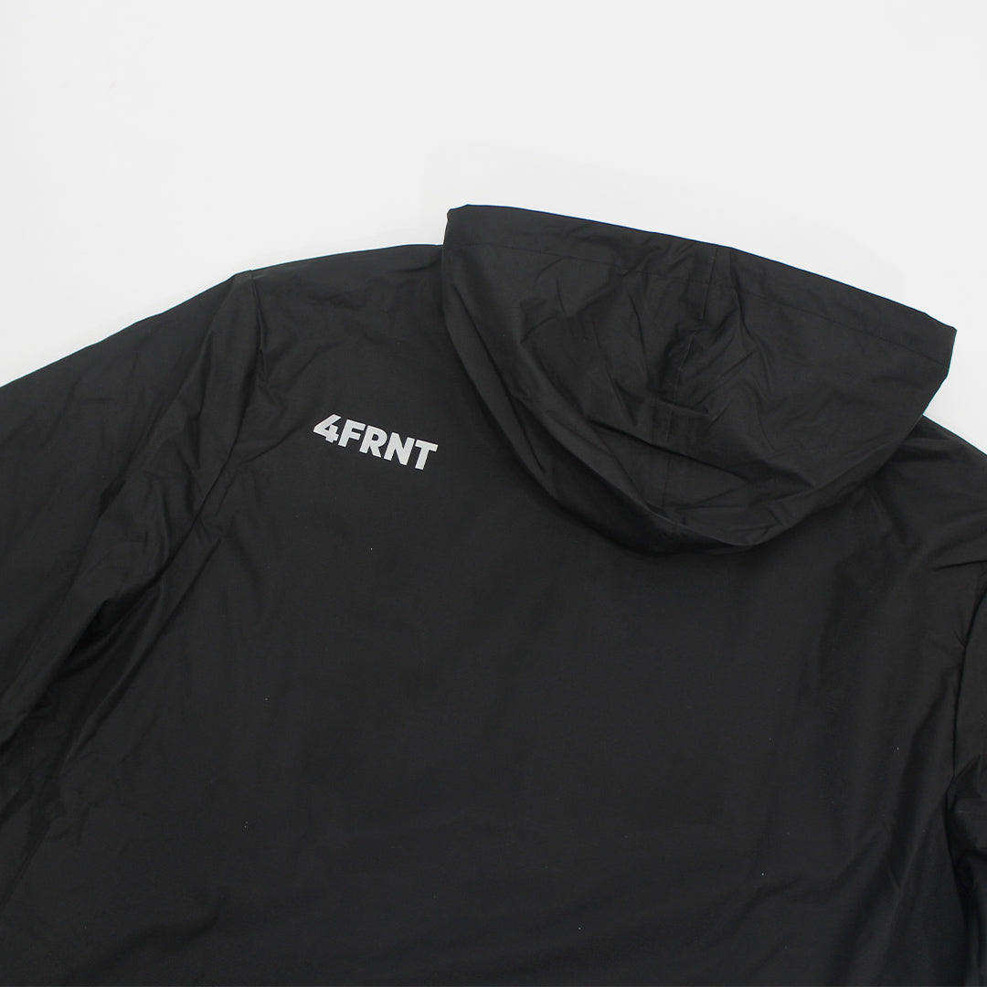 4frnt black zip up Breaker Jacket back close up