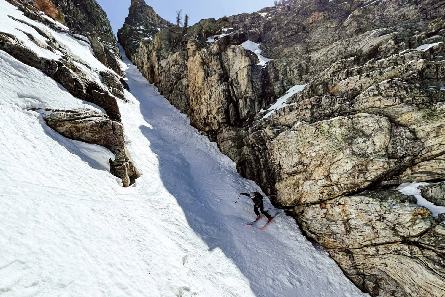 Skiing Terminal Cancer Couloir - A 50 Classic