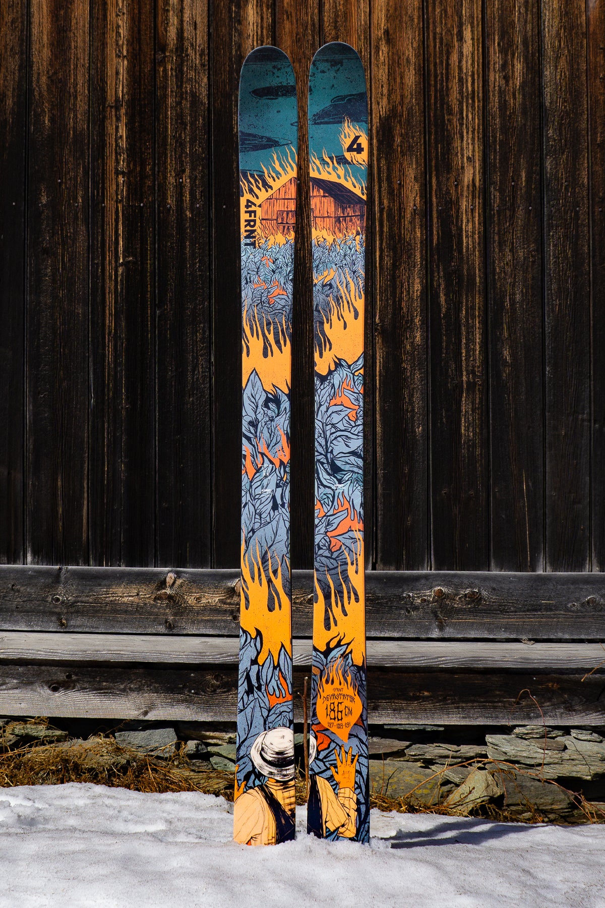 4FRNT DEVASTATOR 184cm スキー板、ストックセット 4FRNT Devastator - All Mountain Freeride Ski – 4FRNT Skis