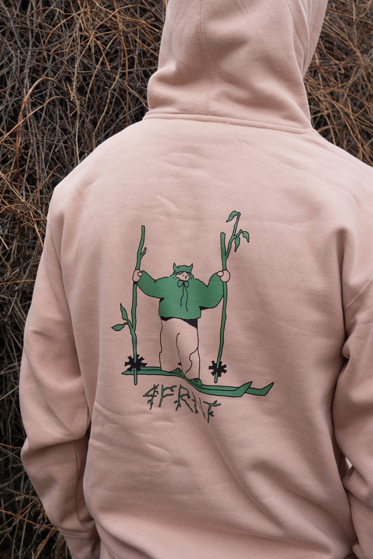 Pole Plant Hoodie - Dusty Pink