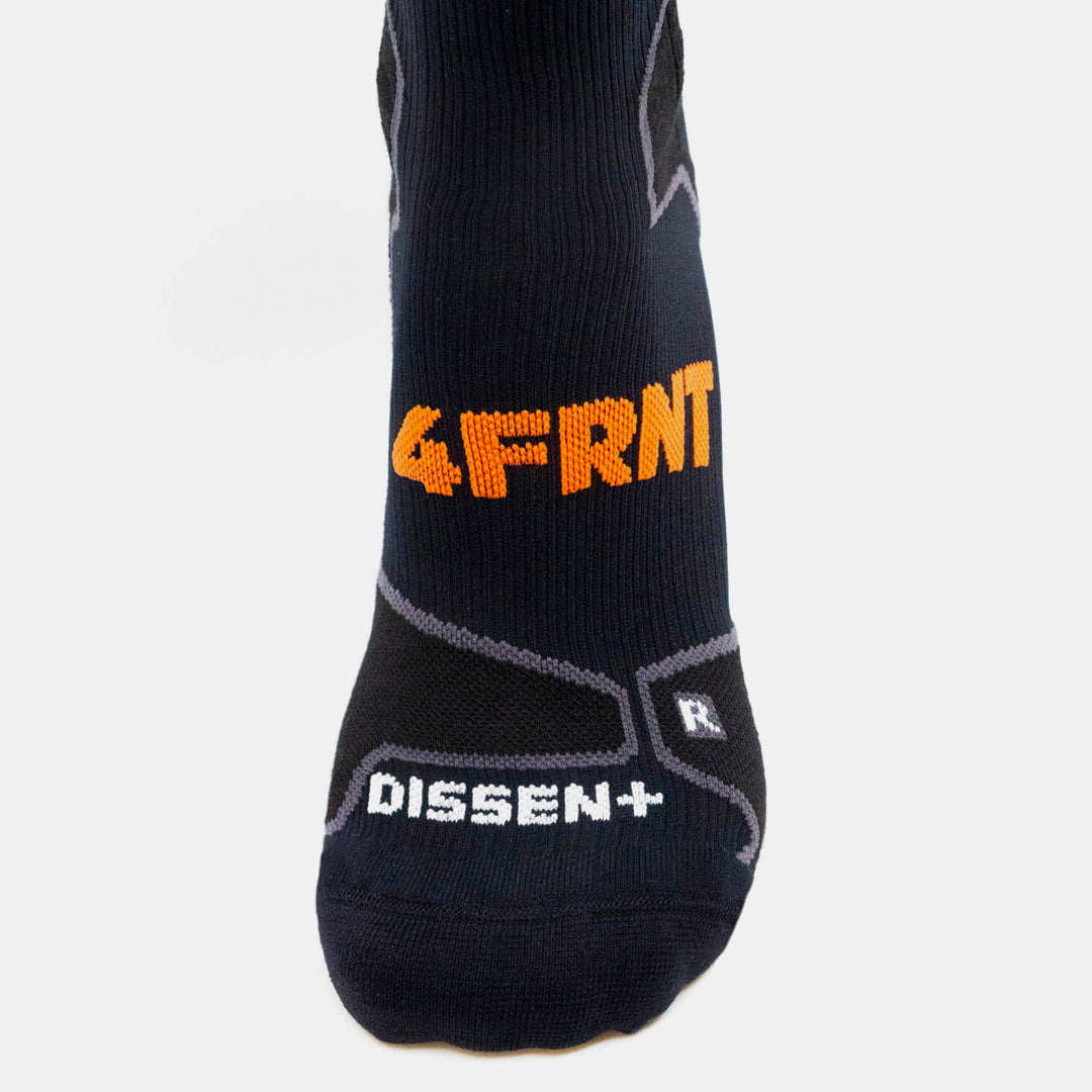 DISSENT Labs GFX Hybrid Sock from 4frnt skis close up of toe